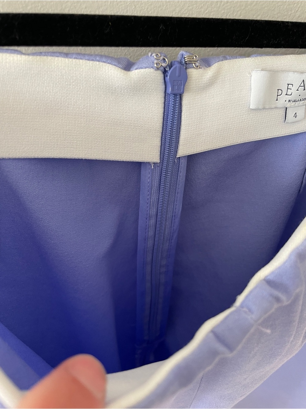 Coastal High Waisted Ankle Trousers Size 4 Quiet Luxury Pastel Purple Blue - Picture 5 of 7
